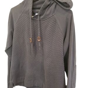Womans Columbia Grey Quilted Pullover Hoodie Sz 14